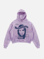 Dua Lipa Print Slant Pockets Hoodie