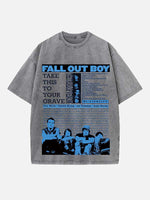 Fall Out Boy Print Round Neck T-shirt