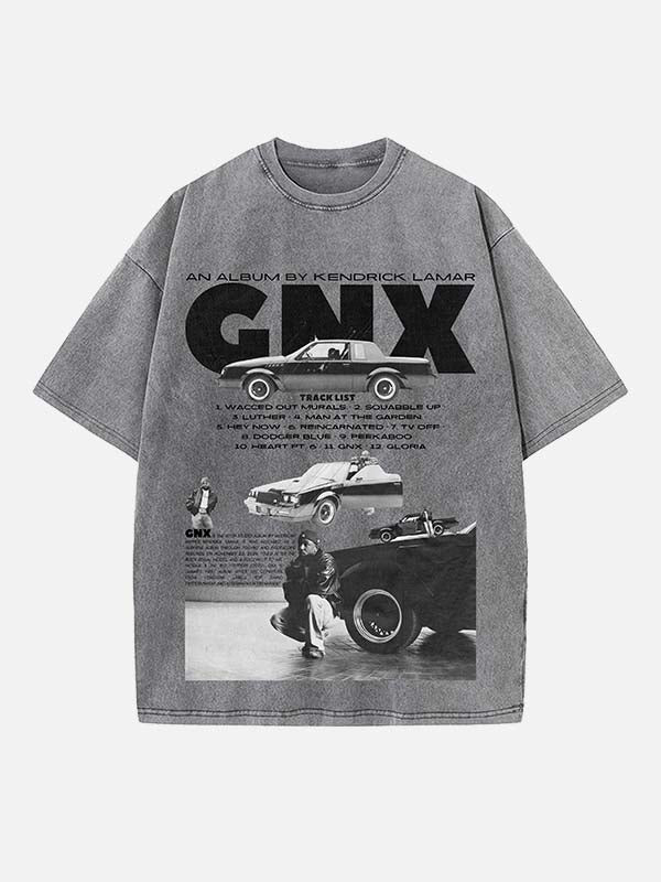 Kendrick Lamar Print Round Neck T-shirt