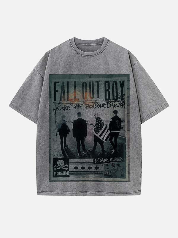 Fall Out Boy Print Round Neck T-shirt