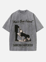 Sabrina Carpenter Print Round Neck T-shirt