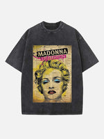 Madonna Print Round Neck T-shirt