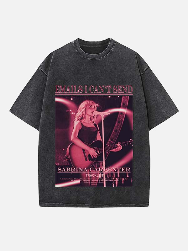 Sabrina Carpenter Print Round Neck T-shirt