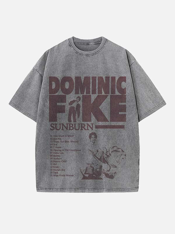 Dominic Fike Print Round Neck T-shirt