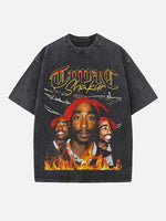 2Pac Print Round Neck T-shirt