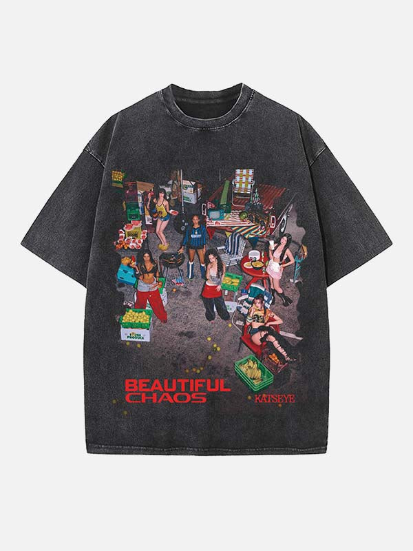 KATSEYE Print Round Neck T-shirt