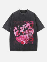 TWICE Print Round Neck T-shirt