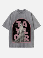 Taylor Swift Print Round Neck T-shirt