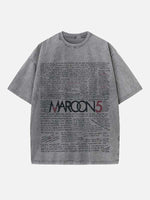 Maroon 5 Print Round Neck T-shirt