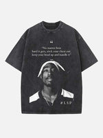 2Pac Print Round Neck T-shirt