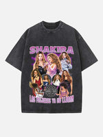 Shakira Print Round Neck T-shirt