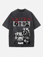 Queen Print Round Neck T-shirt