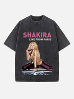 Shakira Print Round Neck T-shirt