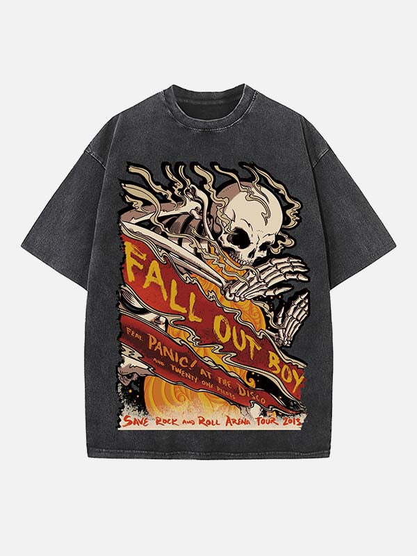 Fall Out Boy Print Round Neck T-shirt