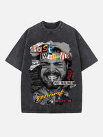Post Malone Print Round Neck T-shirt