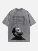 Kendrick Lamar Print Round Neck T-shirt