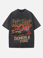 AC/DC Print Round Neck T-shirt