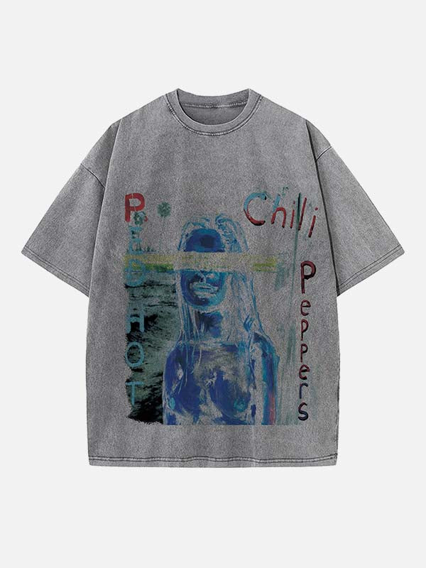 Red Hot Chili Peppers Print Round Neck T-shirt