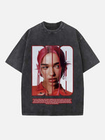 Dua Lipa Print Round Neck T-shirt