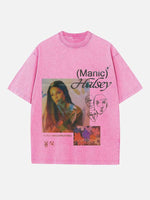 Halsey Print Round Neck T-shirt