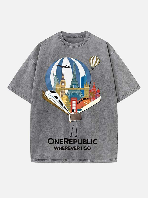 OneRepublic Print Round Neck T-shirt