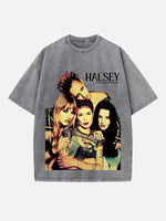 Halsey Print Round Neck T-shirt