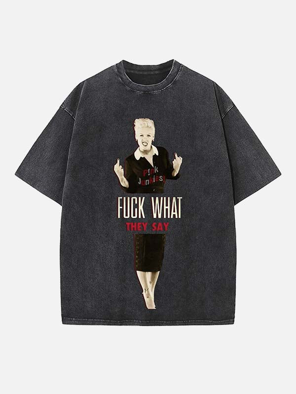 P!nk Print Round Neck T-shirt