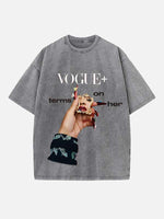 Rihanna Print Round Neck T-shirt