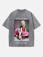 Avril Lavigne Print Round Neck T-shirt
