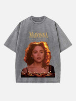 Madonna Print Round Neck T-shirt