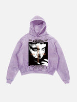 Lady Gaga Print Slant Pockets Hoodie