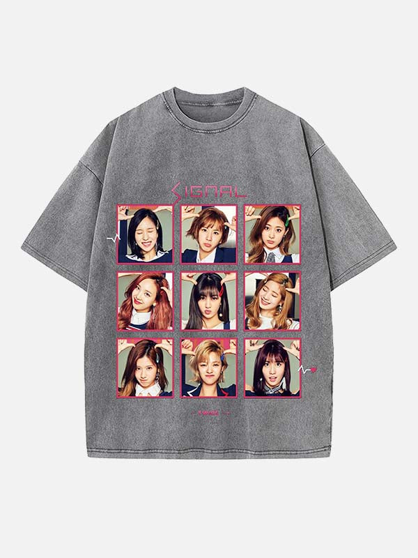 TWICE Print Round Neck T-shirt