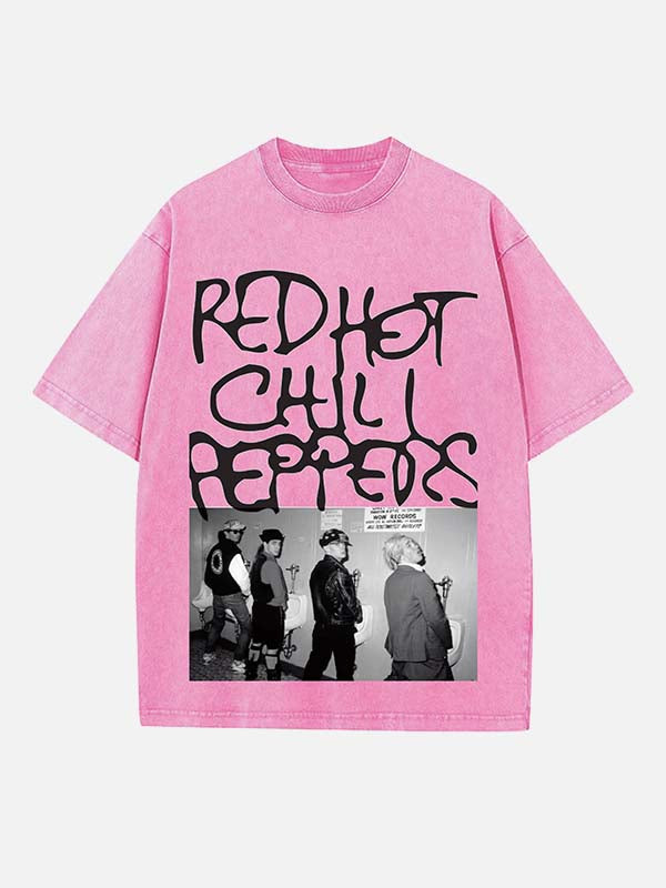 Red Hot Chili Peppers Print Round Neck T-shirt