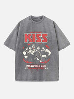 KISS Print Round Neck T-shirt