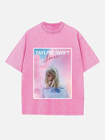 Taylor Swift Print Round Neck T-shirt