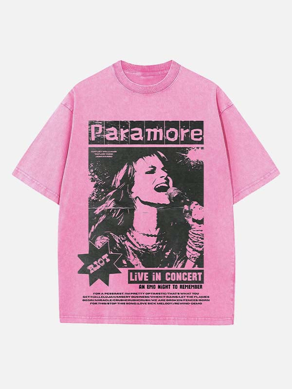Paramore Print Round Neck T-shirt
