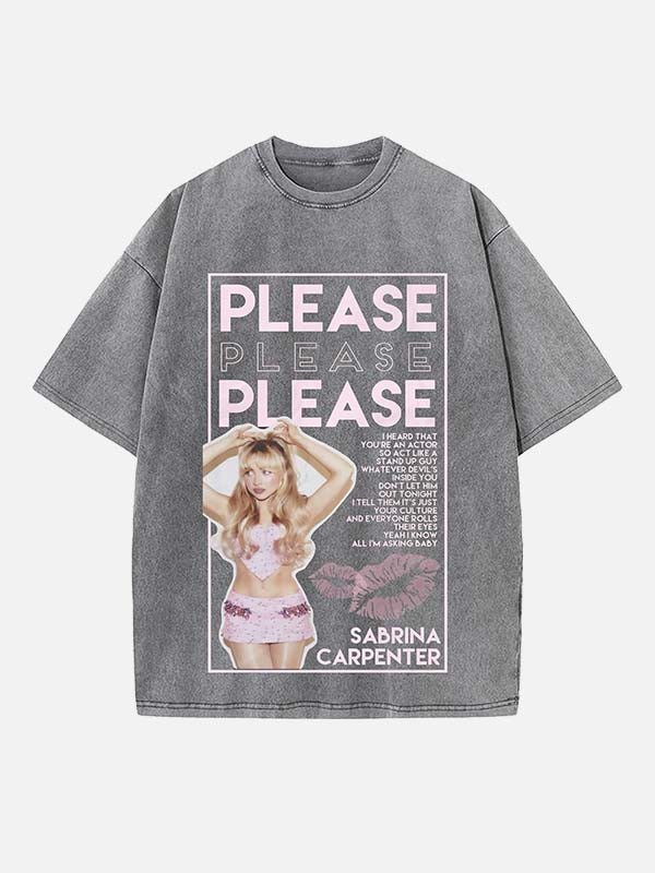 Sabrina Carpenter Print Round Neck T-shirt