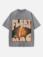 Fleetwood Mac Print Round Neck T-shirt