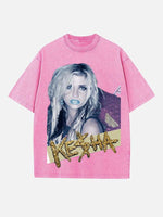 Kesha Print Round Neck T-shirt