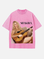 Shakira Print Round Neck T-shirt