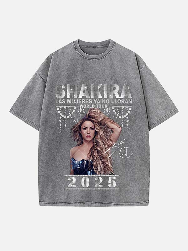 Shakira Print Round Neck T-shirt