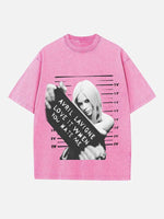 Avril Lavigne Print Round Neck T-shirt