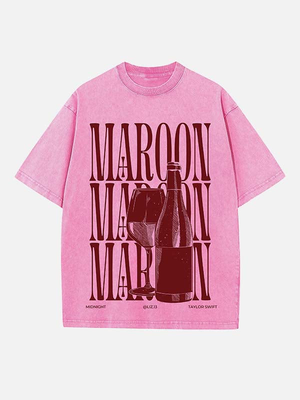 Taylor Swift Print Round Neck T-shirt