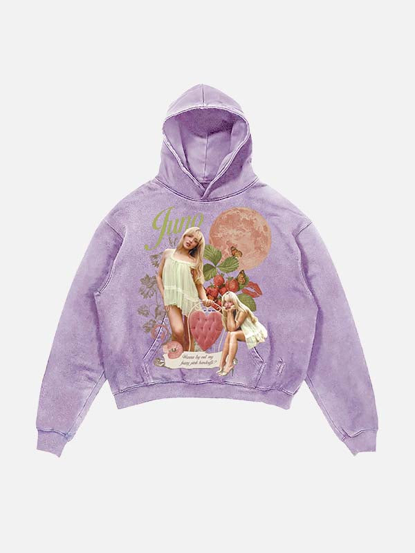 Sabrina Carpenter Print Slant Pockets Hoodie