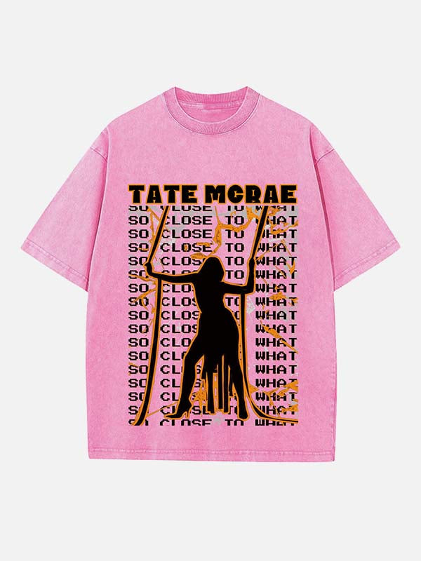 Tate McRae Print Round Neck T-shirt