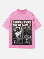 Bruno Mars Print Round Neck T-shirt