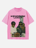 Kendrick Lamar Print Round Neck T-shirt