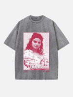 Selena Gomez Print Round Neck T-shirt