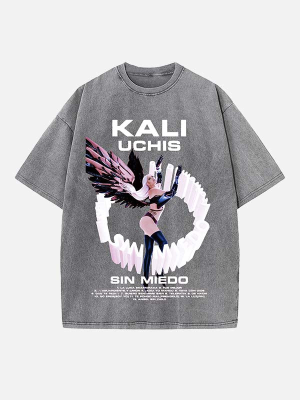 Kali Uchis Print Round Neck T-shirt