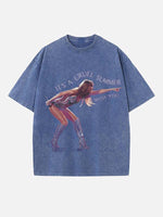 Taylor Swift Print Round Neck T-shirt